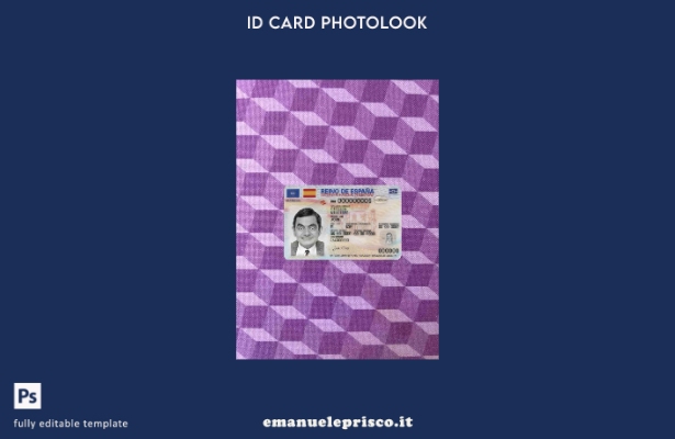 modello FRONTALE photolook stile verificato ID Spagna (presente).